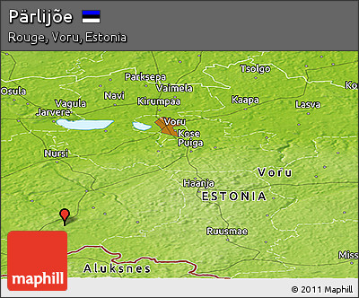 Physical Panoramic Map of Pärlijõe