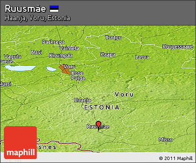 Physical Panoramic Map of Ruusmäe