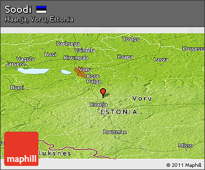 Physical Panoramic Map of Soodi