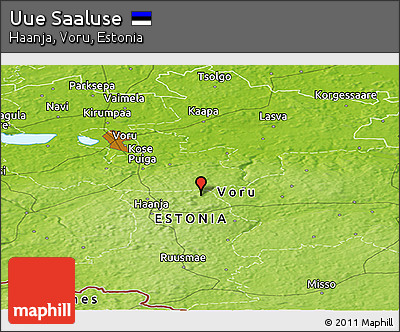 Physical Panoramic Map of Uue Saaluse