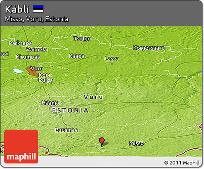 Physical Panoramic Map of Käbli