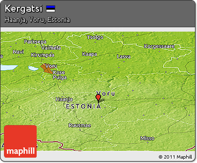 Physical Panoramic Map of Kergatsi