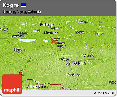 Physical Panoramic Map of Kogre