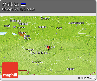 Physical Panoramic Map of Mallika