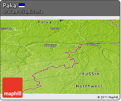 Physical Panoramic Map of Päka