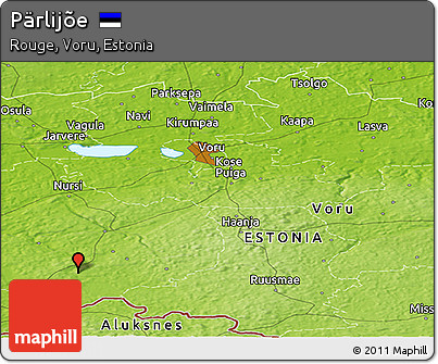 Physical Panoramic Map of Pärlijõe