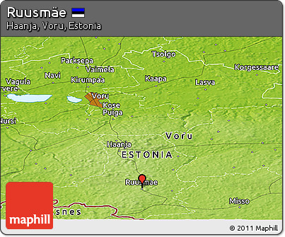 Physical Panoramic Map of Ruusmäe