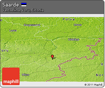 Physical Panoramic Map of Saarde