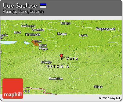 Physical Panoramic Map of Uue Saaluse