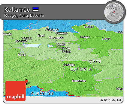 Political Panoramic Map of Kellamäe