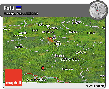 Satellite Panoramic Map of Palli
