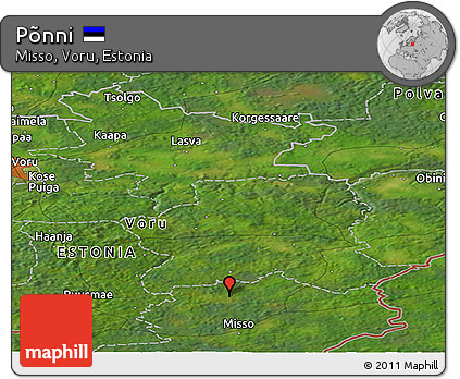 Satellite Panoramic Map of Põnni