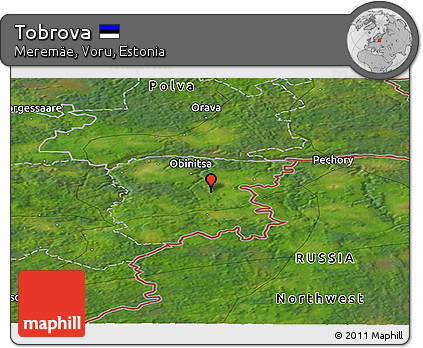 Satellite Panoramic Map of Tobrova