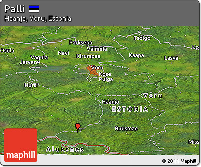 Satellite Panoramic Map of Palli