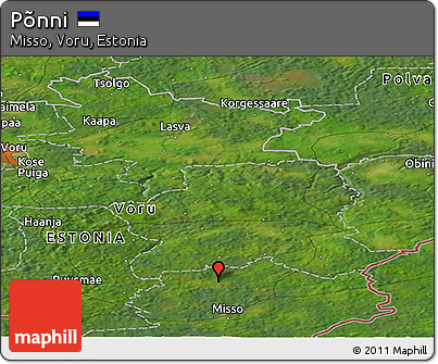 Satellite Panoramic Map of Põnni