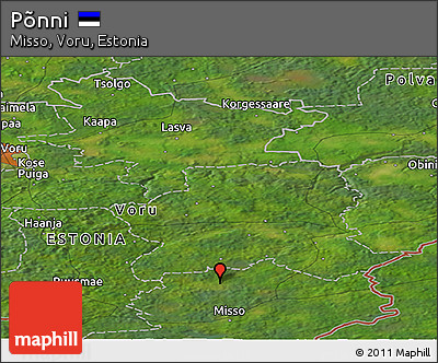 Satellite Panoramic Map of Põnni