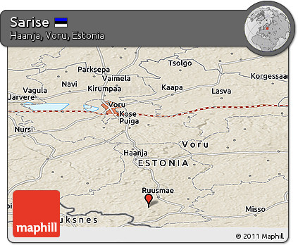 Shaded Relief Panoramic Map of Sarise