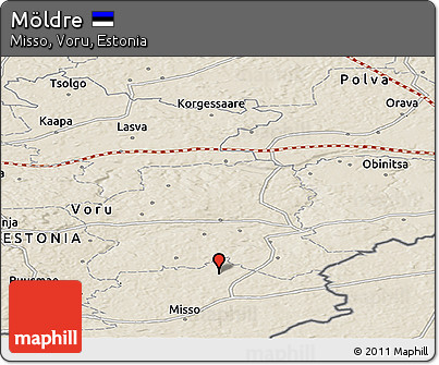 Shaded Relief Panoramic Map of Möldre