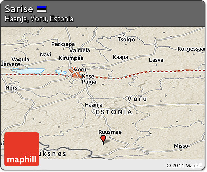 Shaded Relief Panoramic Map of Sarise