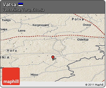 Shaded Relief Panoramic Map of Vatsa