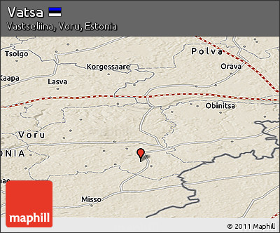 Shaded Relief Panoramic Map of Vatsa
