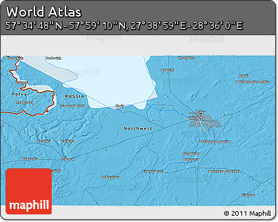 Political 3D Map of the Area around 57° 46' 59" N, 28° 7' 30" E