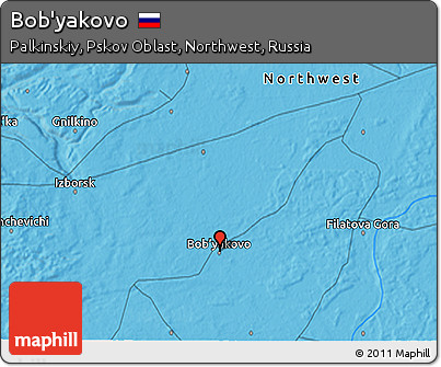 Political 3D Map of Bob'yakovo