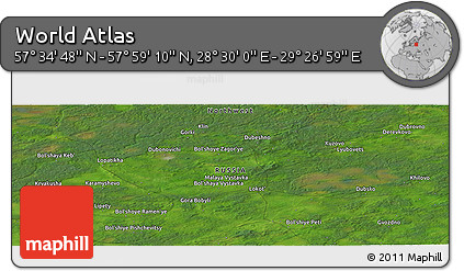 Satellite Panoramic Map of the Area around 57° 46' 59" N, 28° 58' 30" E