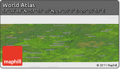 Satellite Panoramic Map of the Area around 57° 46' 59" N, 28° 58' 30" E