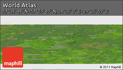 Satellite Panoramic Map of the Area around 57° 46' 59" N, 28° 58' 30" E
