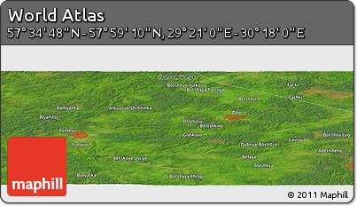 Satellite Panoramic Map of the Area around 57° 46' 59" N, 29° 49' 30" E