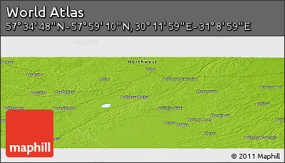 Physical Panoramic Map of the Area around 57° 46' 59" N, 30° 40' 29" E