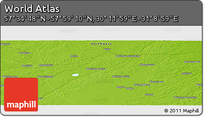 Physical Panoramic Map of the Area around 57° 46' 59" N, 30° 40' 29" E
