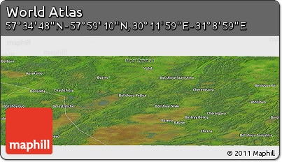 Satellite Panoramic Map of the Area around 57° 46' 59" N, 30° 40' 29" E