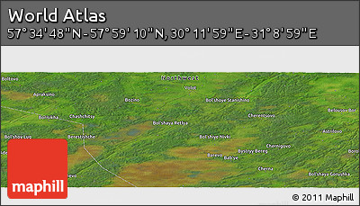 Satellite Panoramic Map of the Area around 57° 46' 59" N, 30° 40' 29" E