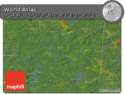 Satellite Map of the Area around 57° 46' 59" N, 33° 13' 30" E