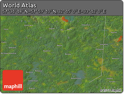 Satellite Map of the Area around 57° 46' 59" N, 33° 13' 30" E