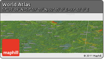 Satellite Panoramic Map of the Area around 57° 46' 59" N, 33° 13' 30" E