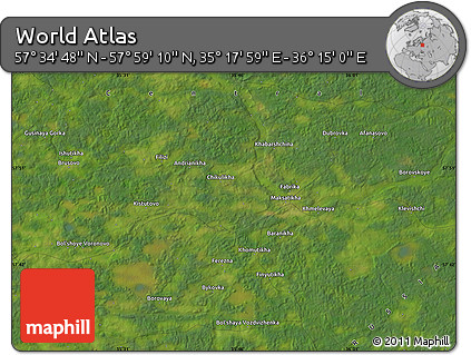 Satellite Map of the Area around 57° 46' 59" N, 35° 46' 29" E