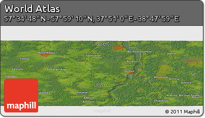 Satellite Panoramic Map of the Area around 57° 46' 59" N, 38° 19' 30" E