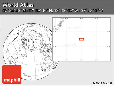 Blank Location Map of the Area around 57° 46' 59" N, 38° 10' 29" W