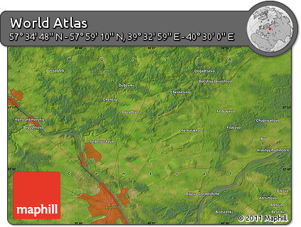Satellite Map of the Area around 57° 46' 59" N, 40° 1' 29" E