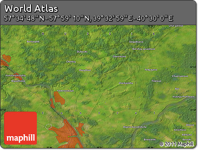 Satellite Map of the Area around 57° 46' 59" N, 40° 1' 29" E