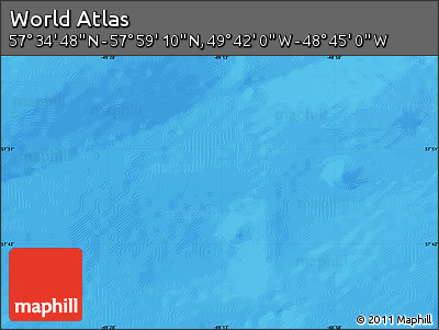Physical Map of the Area around 57° 46' 59" N, 49° 13' 30" W