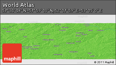 Political Panoramic Map of the Area around 57° 46' 59" N, 52° 46' 29" E