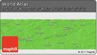 Political Panoramic Map of the Area around 57° 46' 59" N, 52° 46' 29" E
