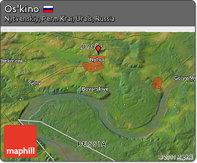 Satellite 3D Map of Os'kino