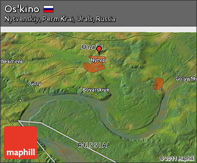 Satellite 3D Map of Os'kino