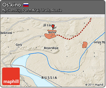 Shaded Relief 3D Map of Os'kino
