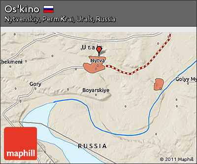 Shaded Relief 3D Map of Os'kino